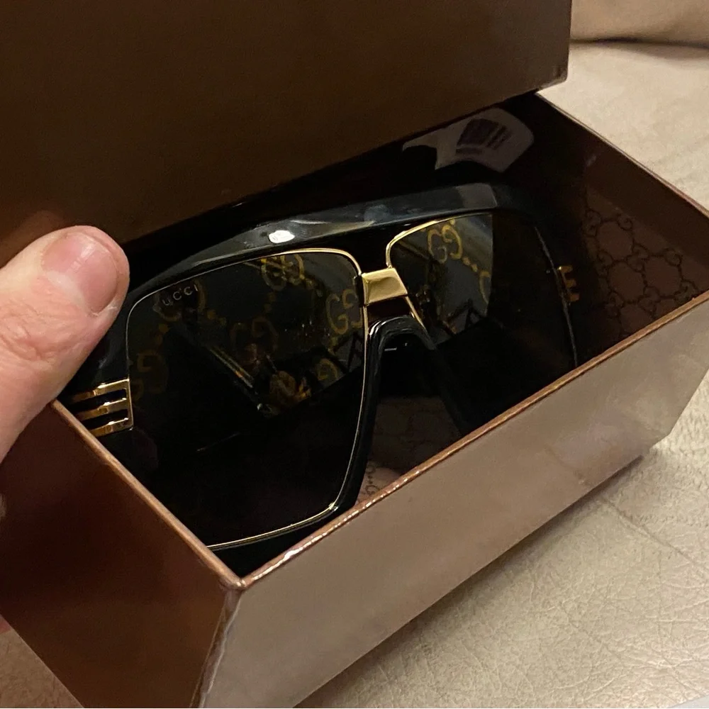 Gucci 60MM multi logo Mask Sunglasses